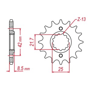 Zębatka przednia 523 14 Kawasaki EL250/EX250/KLX250/GPZ250/GPX250 (JTF516.14) - Wyprzedaż na Grosskopf
