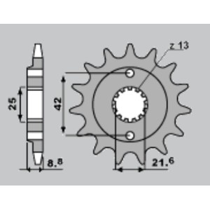 Zębatka przednia 525 17 Kawasaki ER5 97-06, KLE500 97-07 (JTF512.17) - Wyprzedaż!