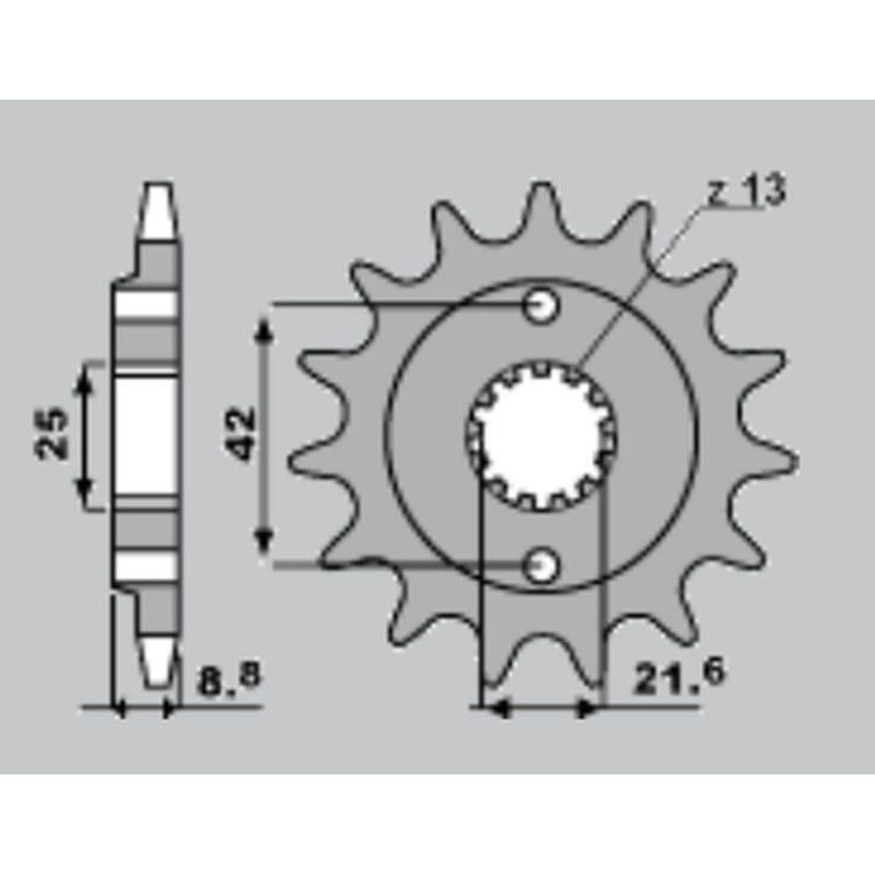 Zębatka przednia 525 17 Kawasaki ER5 97-06, KLE500 97-07 (JTF512.17) - Wyprzedaż!