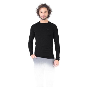 WOOLONA REMUS KOSZULKA TERMOAKTYWNA MĘSKA XXL CZARNY 100% WEŁNA MERINO