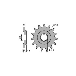 PBR WYPRZEDAZ ZĘBATKA PRZEDNIA 528 15 18NC KAWASAKI GPZ750VT (ŁAŃC. 630)