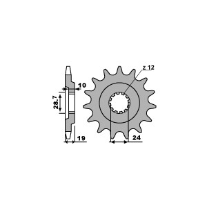 PBR ZĘBATKA PRZEDNIA 532 17 18NC ZX 10 (88-90) (ŁAŃC. 530) (JTF527.17)