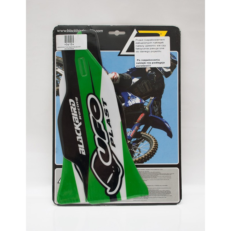 Komplet naklejek na osłony teleskopów Kawasaki KXF 250 i KXF 450