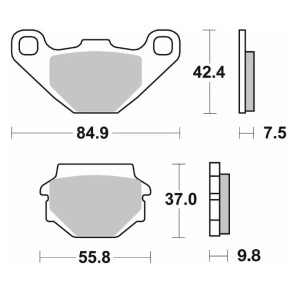SBS KLOCKI HAMULCOWE NOWOŚĆ KH067 OFF-ROAD SINTER KOLOR ZŁOTY