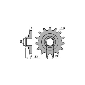 PBR ZĘBATKA PRZEDNIA 548 14 18NC GILERA 350/500/600 (ŁAŃC. 520)