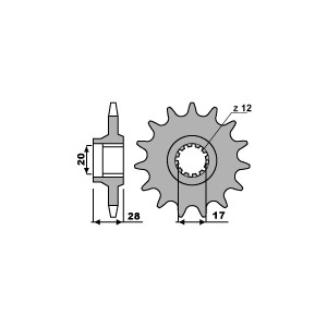 PBR ZĘBATKA PRZEDNIA 550 16 18NC GILERA 125 (84-88) (ŁAŃC. 428)