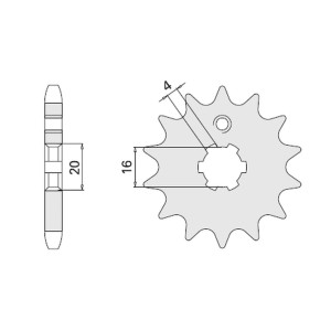 Zębatka przednia 550 16 Gilera 125 84-88 - Wyprzedaż części motocyklowych