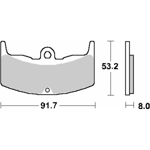 Klocki hamulcowe ceramiczne SBS KH80 Street Standard - kolor czarny