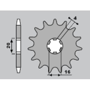 CHT WYPRZEDAŻ ZĘBATKA PRZEDNIA 560 14 KAWASAKI KX65/80/85 (560-14) (JTF546.14)