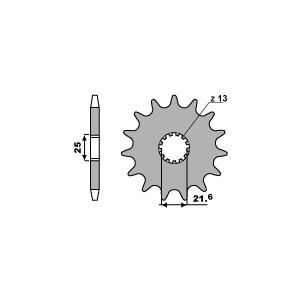 PBR Zębatka przednia 564 17 18NC do Suzuki GSXR/GSF/DL/GSR (JTF520.17) (Łańc. 525)
