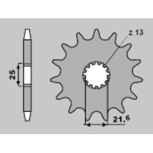 Zębatka przednia 566 17 do Kawasaki VN 800 Vulcan, Suzuki GSX-R 1000, SV 1000, TL 1000S