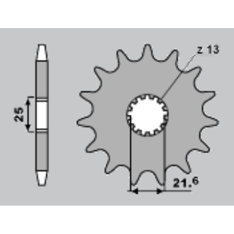 Zębatka przednia 566 17 do Kawasaki VN 800 Vulcan, Suzuki GSX-R 1000, SV 1000, TL 1000S