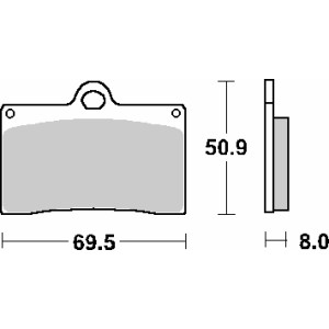 Klocki hamulcowe SBS KH95 Street Standard Ceramic - kolor czarny