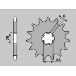 CHT WYPRZEDAŻ ZĘBATKA PRZEDNIA 568 17 YAMAHA XS 650 75-83, XS 500 (JTF568.17)