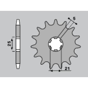 Zębatka przednia Yamaha XV 250 XV 250 XVS 250 JTF569.16