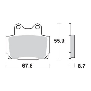 Klocki hamulcowe SBS KH104 Street Performance (Excel) Sinter - złoty kolor