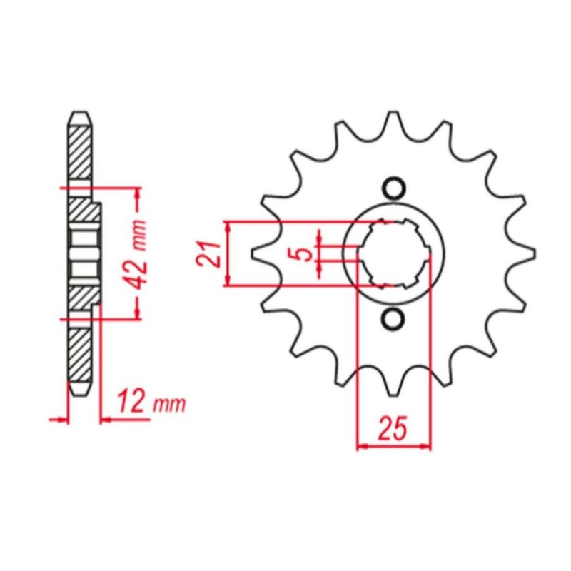 GROSSKOPF WYPRZEDAŻ ZĘBATKA PRZEDNIA 571 16 YAMAHA XJ600 '83-'90 (JTF571.16)