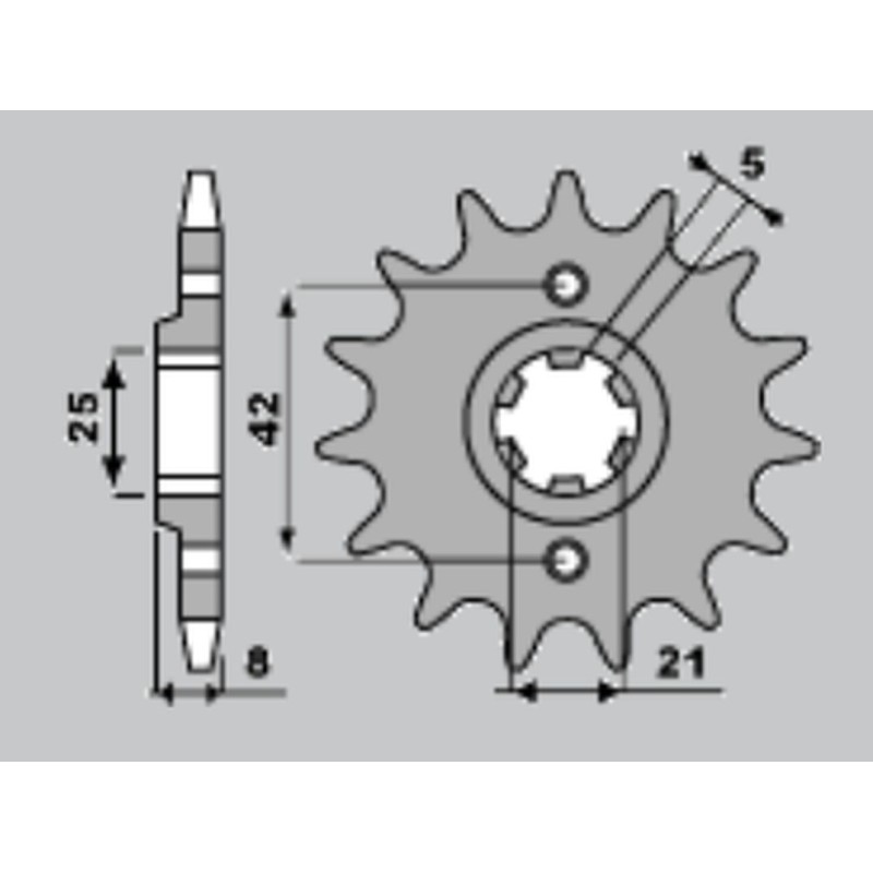 JR WYPRZEDAŻ ZĘBATKA PRZEDNIA 575 14 YAMAHA XT 600 '83-'86 (-1) (JTF575.14)