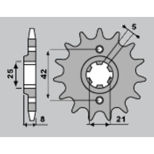 Zębatka przednia do Yamaha XT 600 \'83-\'86, TT600, XT550 - Wyprzedaż!