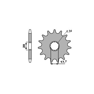 PBR ZĘBATKA PRZEDNIA 577 17 18NC (ŁAŃC. 428)