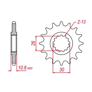 GROSSKOPF WYPRZEDAŻ ZĘBATKA PRZEDNIA 579 18 YAMAHA XJR 1300 '02-'06 (JTF579.18)