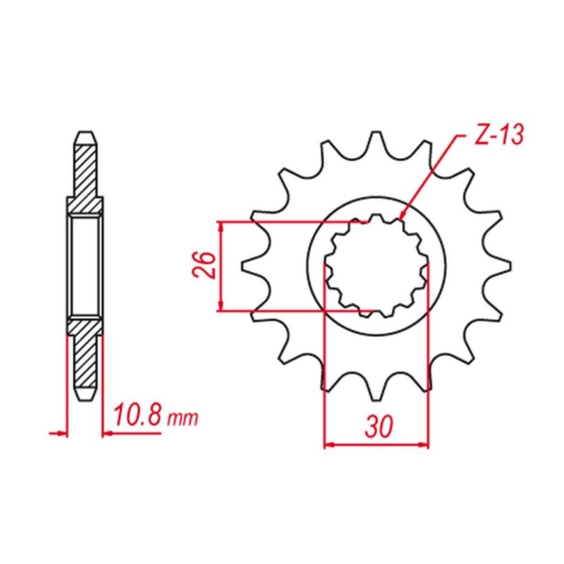 GROSSKOPF WYPRZEDAŻ ZĘBATKA PRZEDNIA 579 18 YAMAHA XJR 1300 '02-'06 (JTF579.18)