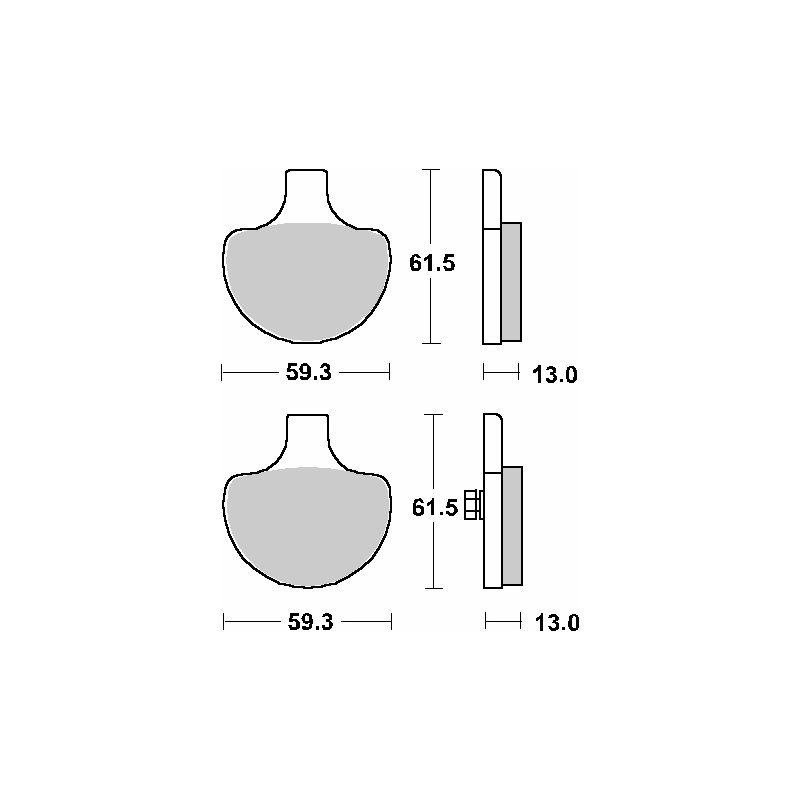 Klocki hamulcowe SBS PROMOCJA KH94 Street Performance - złoty kolor