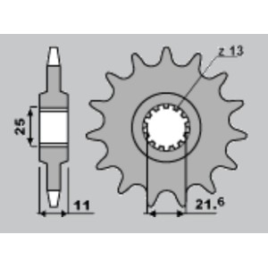 Zębatka przednia 580 15 Yamaha FZ6 '04-'10, R6 '99-'14 (Łańcuch 530) - Wyprzedaż