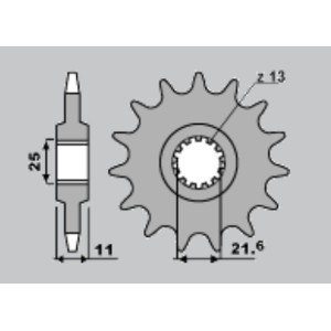 Wyprzedaż zębatka przednia 580 17 Yamaha FZR 1000/ FZ6/ R6 (JTF580.17)