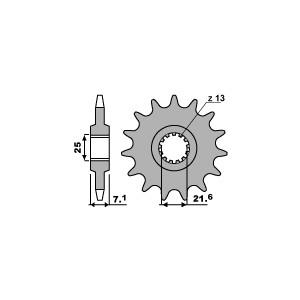 PBR ZĘBATKA PRZEDNIA 585 15 18NC Kawasaki ZX 6 R (07-08) (ŁAŃC. 520)