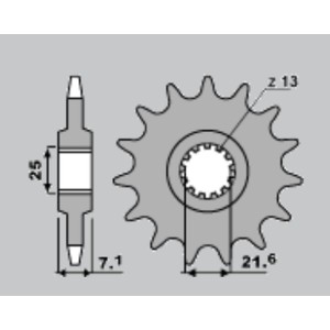 GROSSKOPF WYPRZEDAŻ ZĘBATKA PRZEDNIA 585 16 KAWASAKI ZX-6R/RR '07-17, YAMAHA XTZ 750 '90-'98