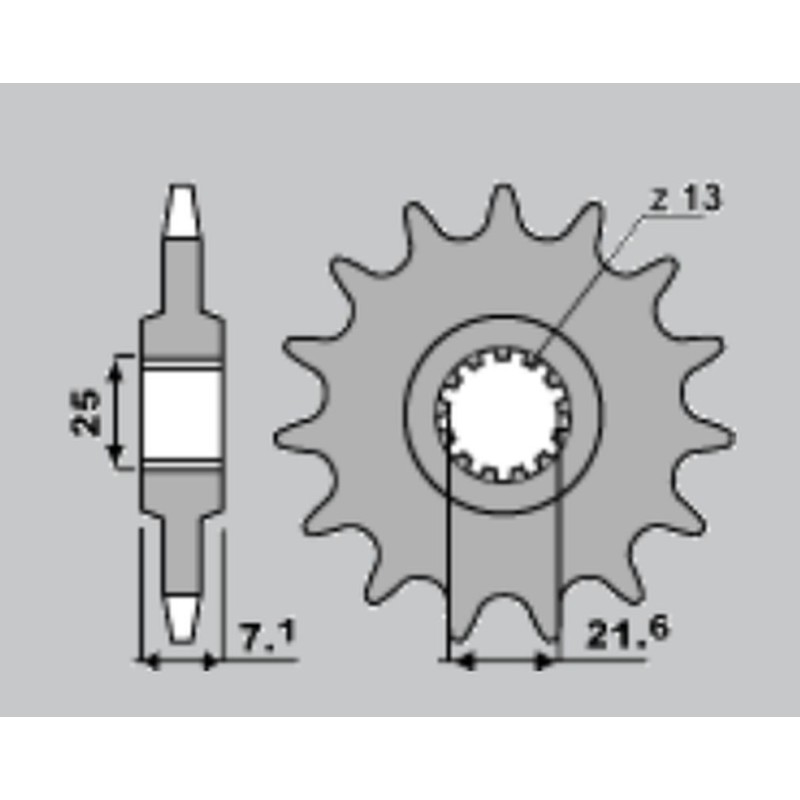 GROSSKOPF WYPRZEDAŻ ZĘBATKA PRZEDNIA 585 16 KAWASAKI ZX-6R/RR '07-17, YAMAHA XTZ 750 '90-'98