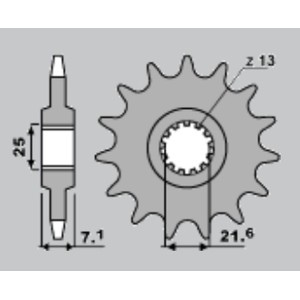 JR Wyprzedaż Zębatka Przednia 585 16 (57816JT) Yamaha XTZ 750 '89-'98, Kawasaki ZX6R '07-'08
