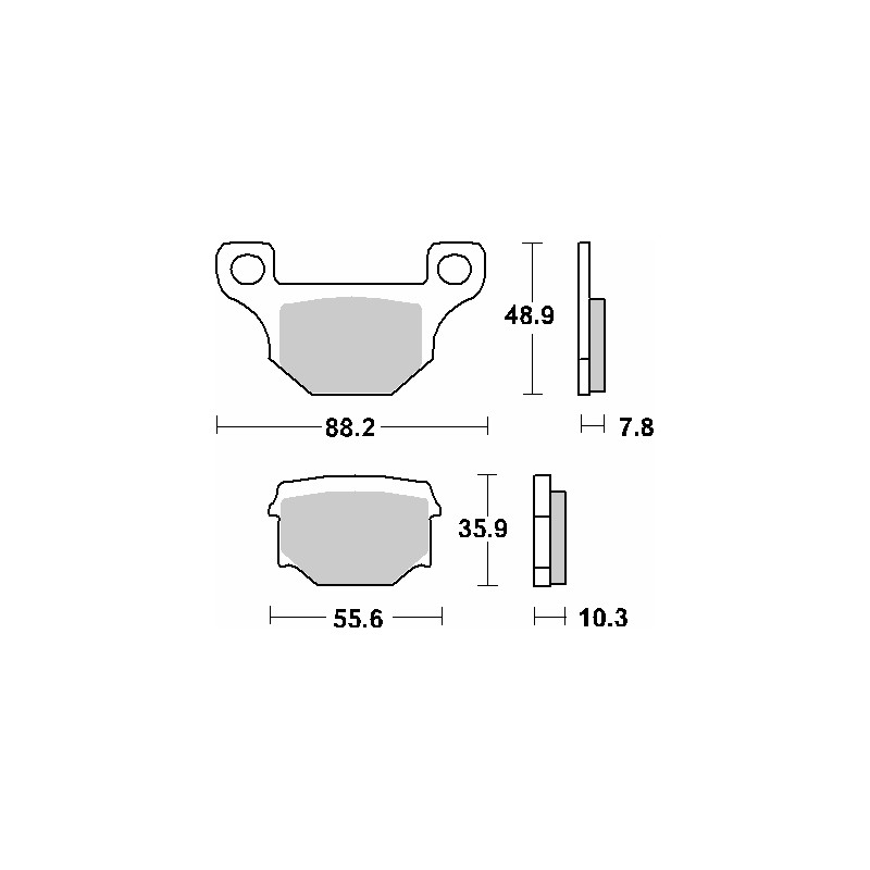 Klocki hamulcowe SBS KH93 Street Standard Ceramic czarne