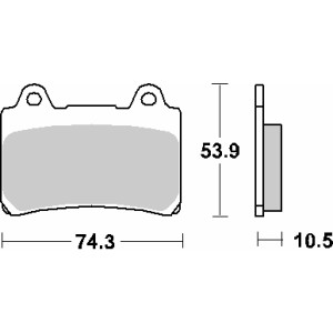 Klocki hamulcowe SBS KH123 Street Standart Ceramic czarne do Yamaha XVZ 1300, 1600, 1700