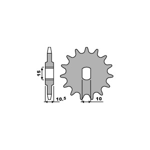 PBR WYPRZEDAZ ZĘBATKA PRZEDNIA 591 11 18NC APRILIA 50 TUAREG (82-85) (ŁAŃC. 415)