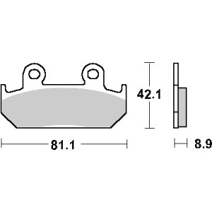 Klocki hamulcowe SBS KH121 Street Standart Ceramic - promocja, kolor czarny