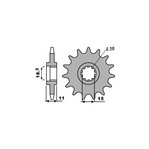 PBR ZĘBATKA PRZEDNIA 594 12 18NC GARELLI 50 (83-91) (ŁAŃC. 415)