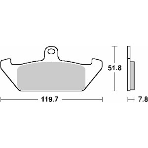 Klocki hamulcowe ceramiczne SBS KH120 Street Standard - czarne