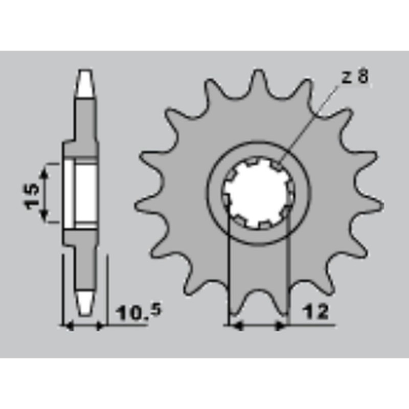 Wyprzedaż zębatka przednia 595 13 Aprilia 50 (588-13) (łańc.415)