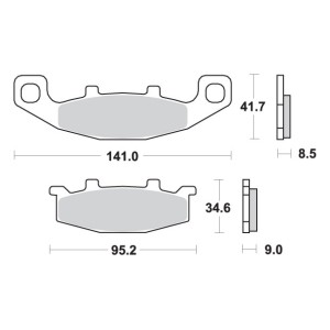 Klocki hamulcowe SBS KH129 Street Standard Ceramic czarne