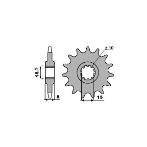 PBR WYPRZEDAZ ZĘBATKA PRZEDNIA 599M 14 18NC (ŁAŃC. 420)
