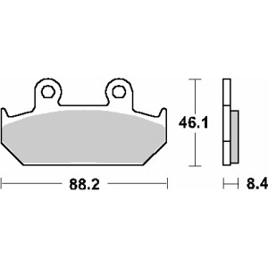Klocki hamulcowe SBS KH124 Street Standart Ceramic - kolor czarny