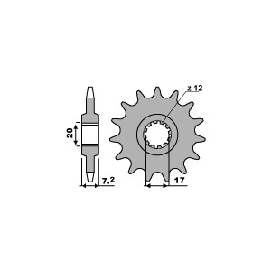 PBR WYPRZEDAZ ZĘBATKA PRZEDNIA 600M 10 18NC (ŁAŃC. 420) (JTF1120.10)