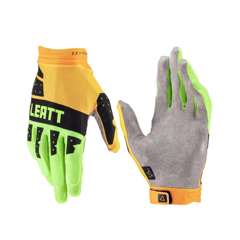 Rękawice Leatt Moto 2.5 X-Flow Glove Citrus Pomarańczowy Żółty Fluor/Czarny Rozmiar L