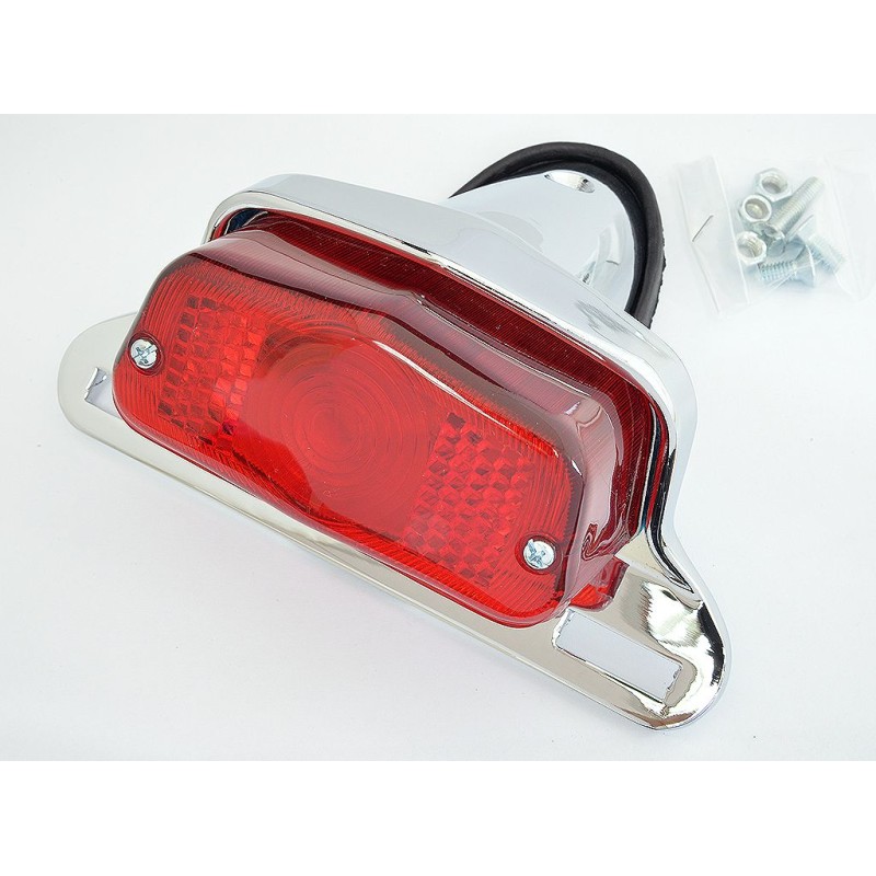 Lampa tylna EMGO 2025/02 do klasyków z chromowanym mocowaniem tablicy rejestracyjnej