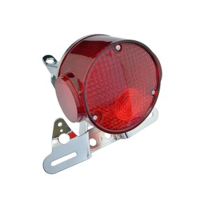 EMGO 2025/02 Lampa tylna z chromowanym mocowaniem tablicy rejestracyjnej Yamaha RD 200 '74-'75, RD 250 '73-'75, TX 650 '73-