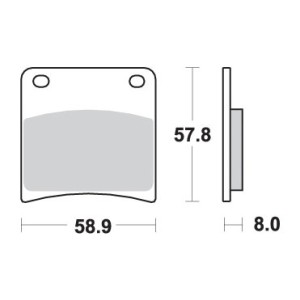 Klocki hamulcowe SBS KH146 Street Performance (Excel) Sinter - Złoty kolor