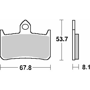 Klocki hamulcowe ceramiczne do Honda RS 250R, RVF 400RR - czarne