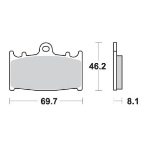 Klocki hamulcowe SBS KH158 Street Performance (Excel) Sinter - złoty kolor